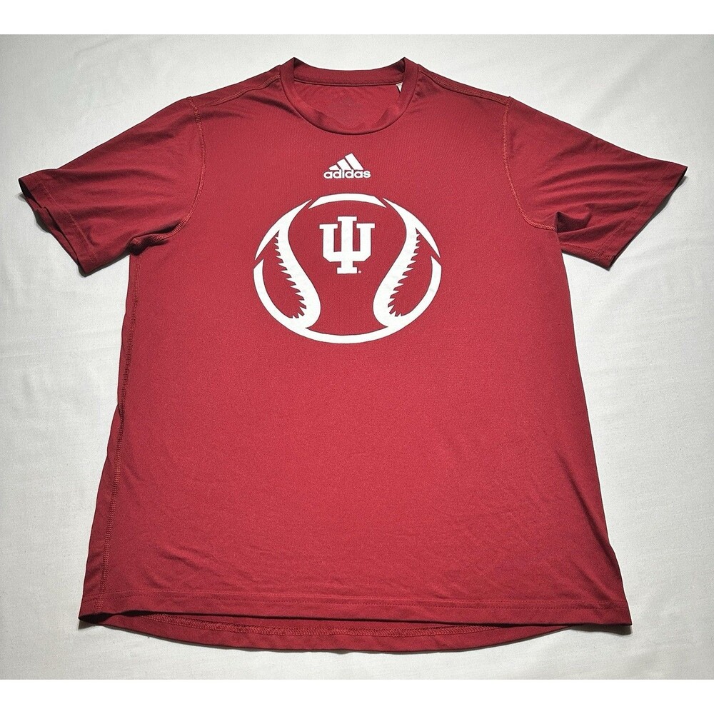 Indiana Hoosiers Adidas Baseball Shirt Adult Size Small IU University Red